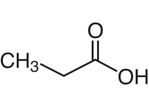 Propionic acid Molecular Image
